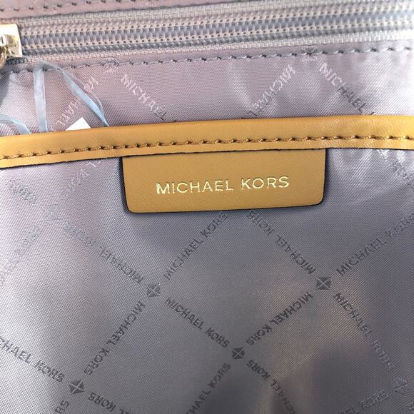 MICHAEL KORS NWT Adina Medium Backpack Purse Marigold yellow leather main image 9